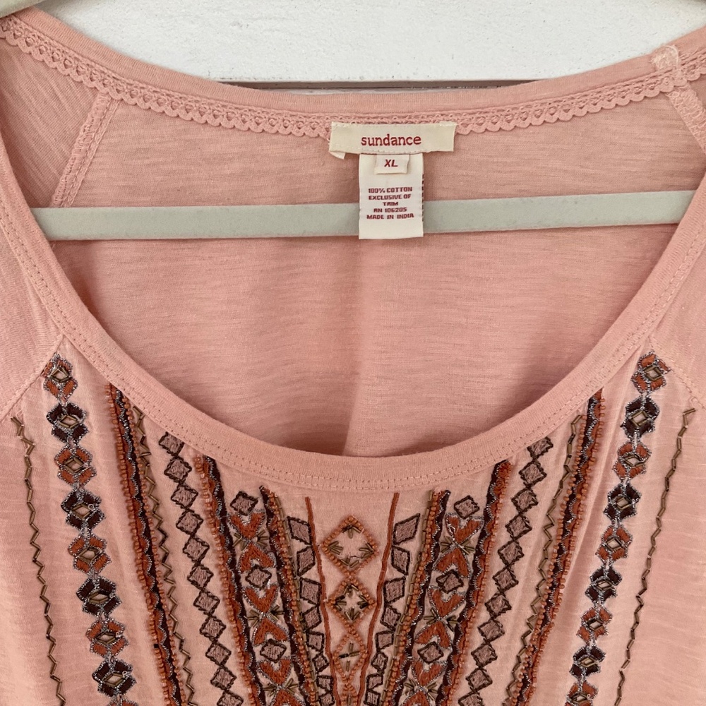 PINK KNIT TOP SUNDANCE LARGE AS IS (See description) - Picture 2 of 6